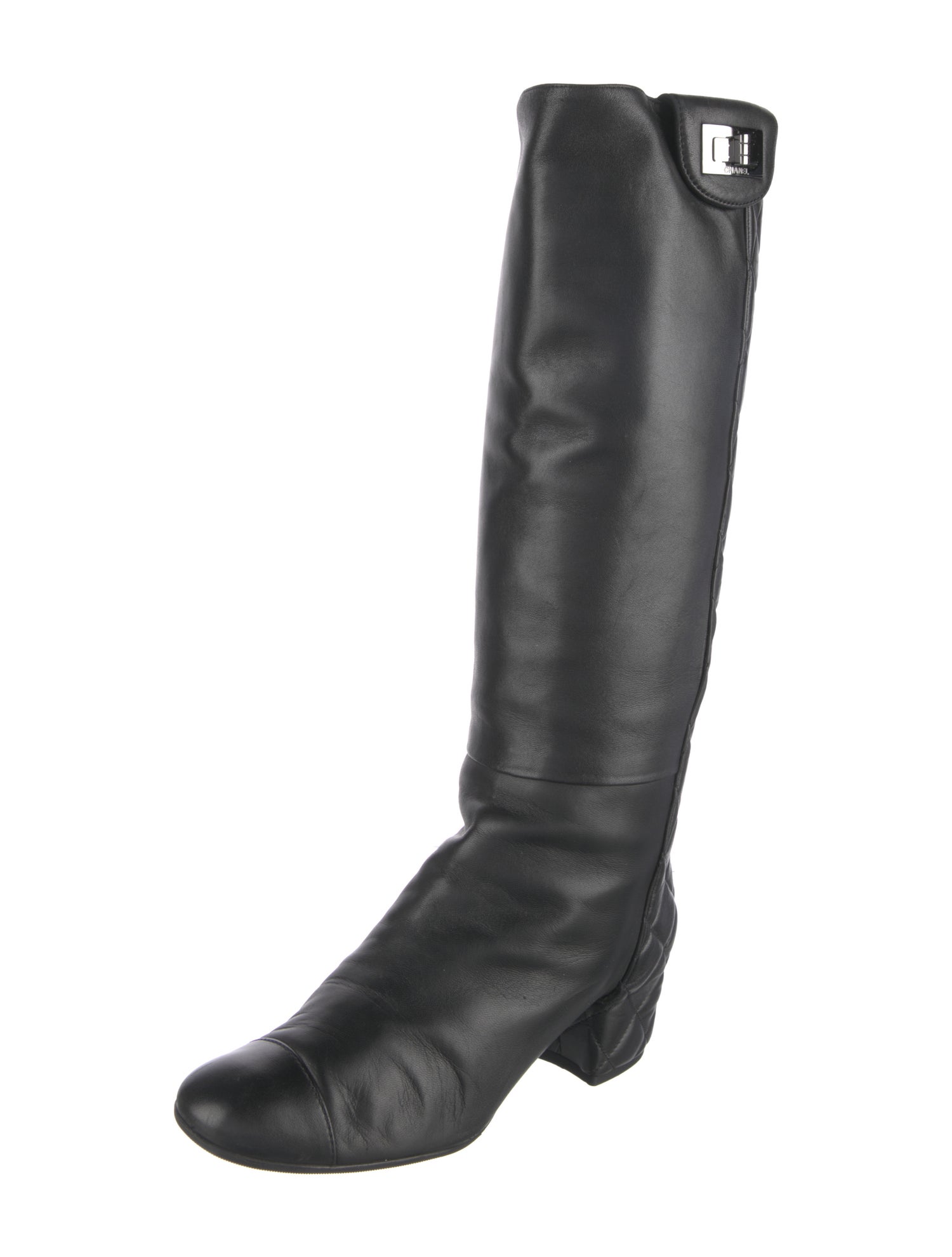Chanel 2010 Interlocking CC Logo Riding Boots
