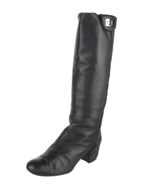 Chanel 2010 Interlocking CC Logo Riding Boots