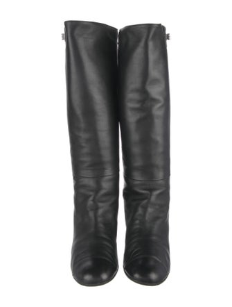 Chanel 2010 Interlocking CC Logo Riding Boots