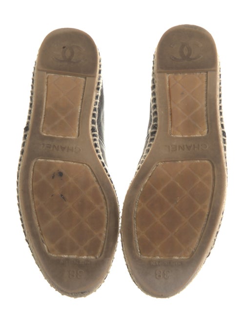 Chanel Interlocking CC Logo Leather Espadrilles