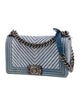 Chanel Medium Denim Chevron Boy Bag
