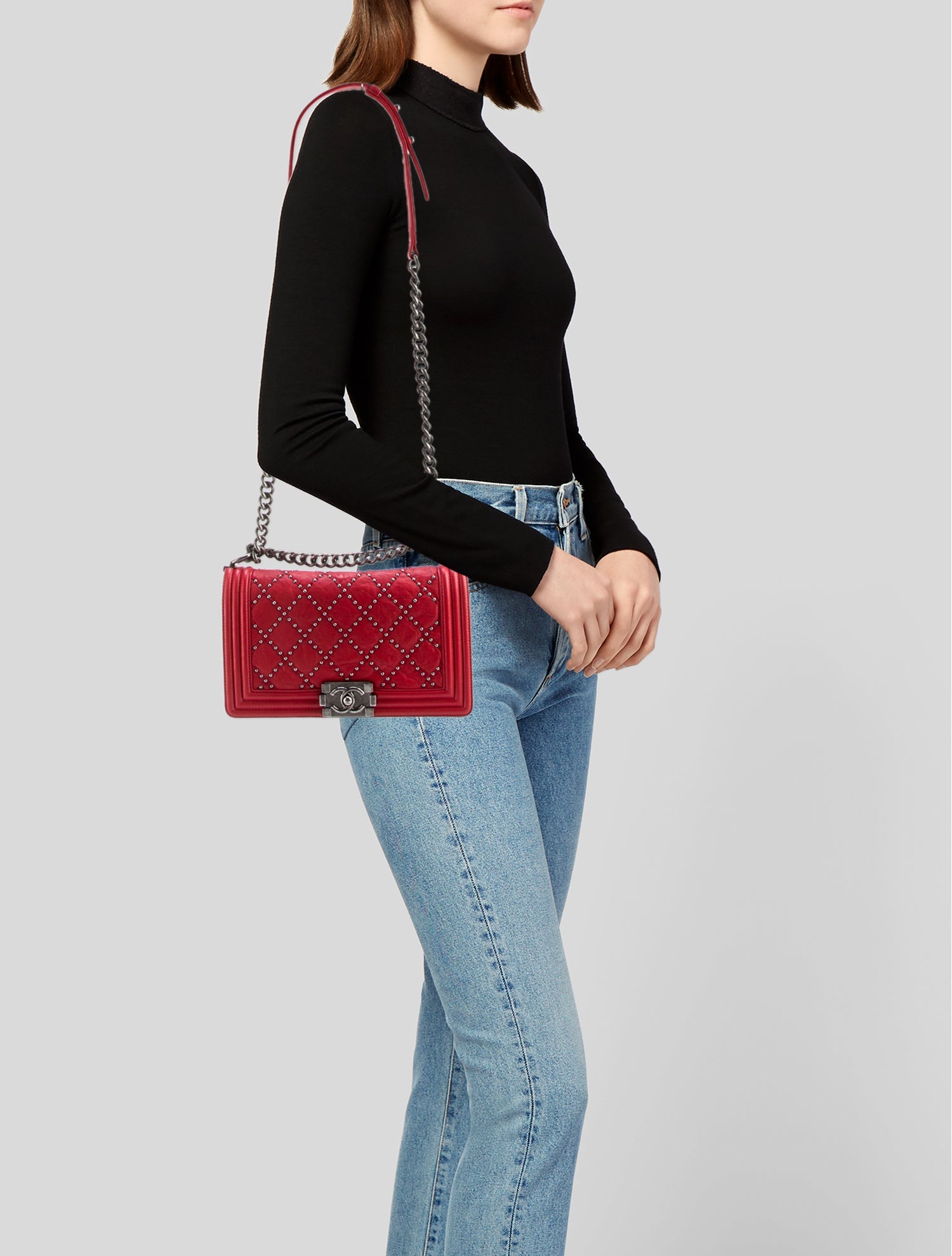 Chanel Medium Studded Boy Bag