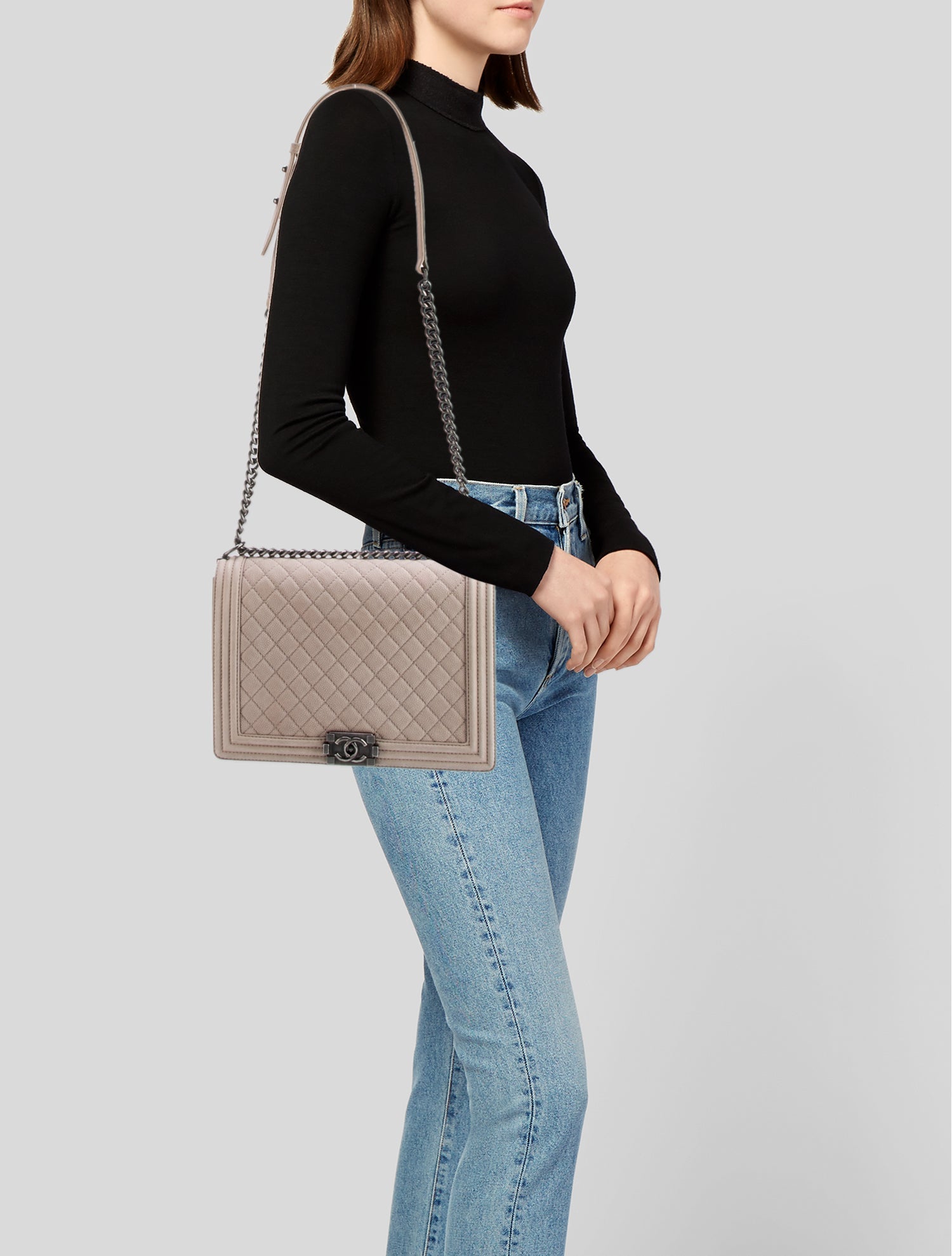 Chanel Large Nubuck Boy Bag