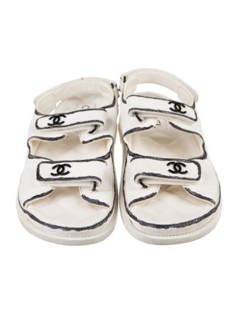 Chanel Interlocking CC Logo Leather Espadrilles
