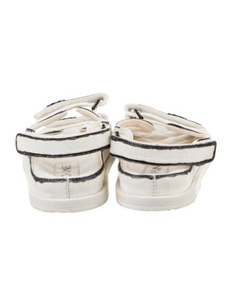 Chanel Interlocking CC Logo Leather Espadrilles