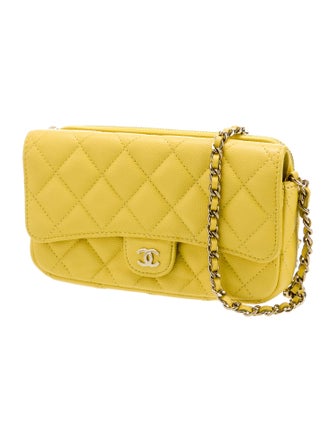 Chanel Quilted Phone Holder w/ Chain