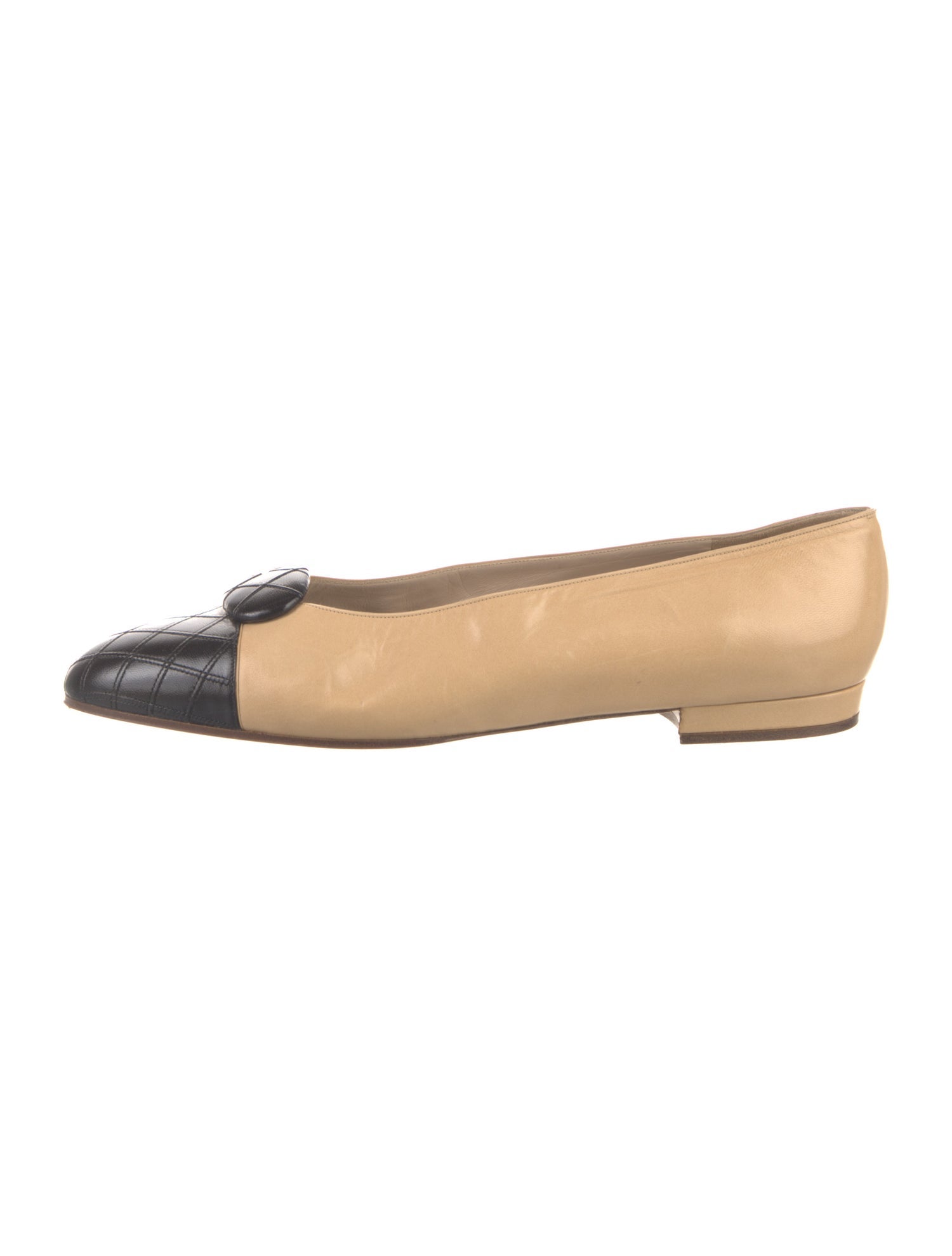 Chanel Vintage Interlocking CC Logo Ballet Flats