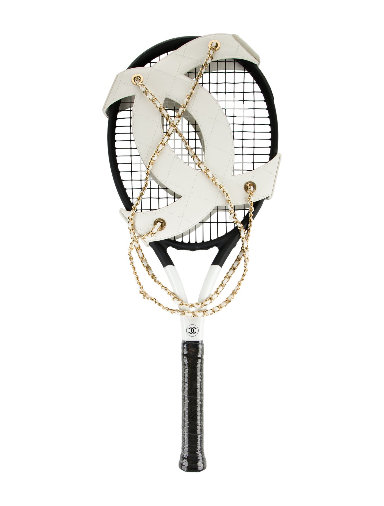 Chanel 2-Piece Tennis Racket & Back Holster Set