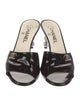 Chanel Interlocking CC Logo Patent Leather Slides