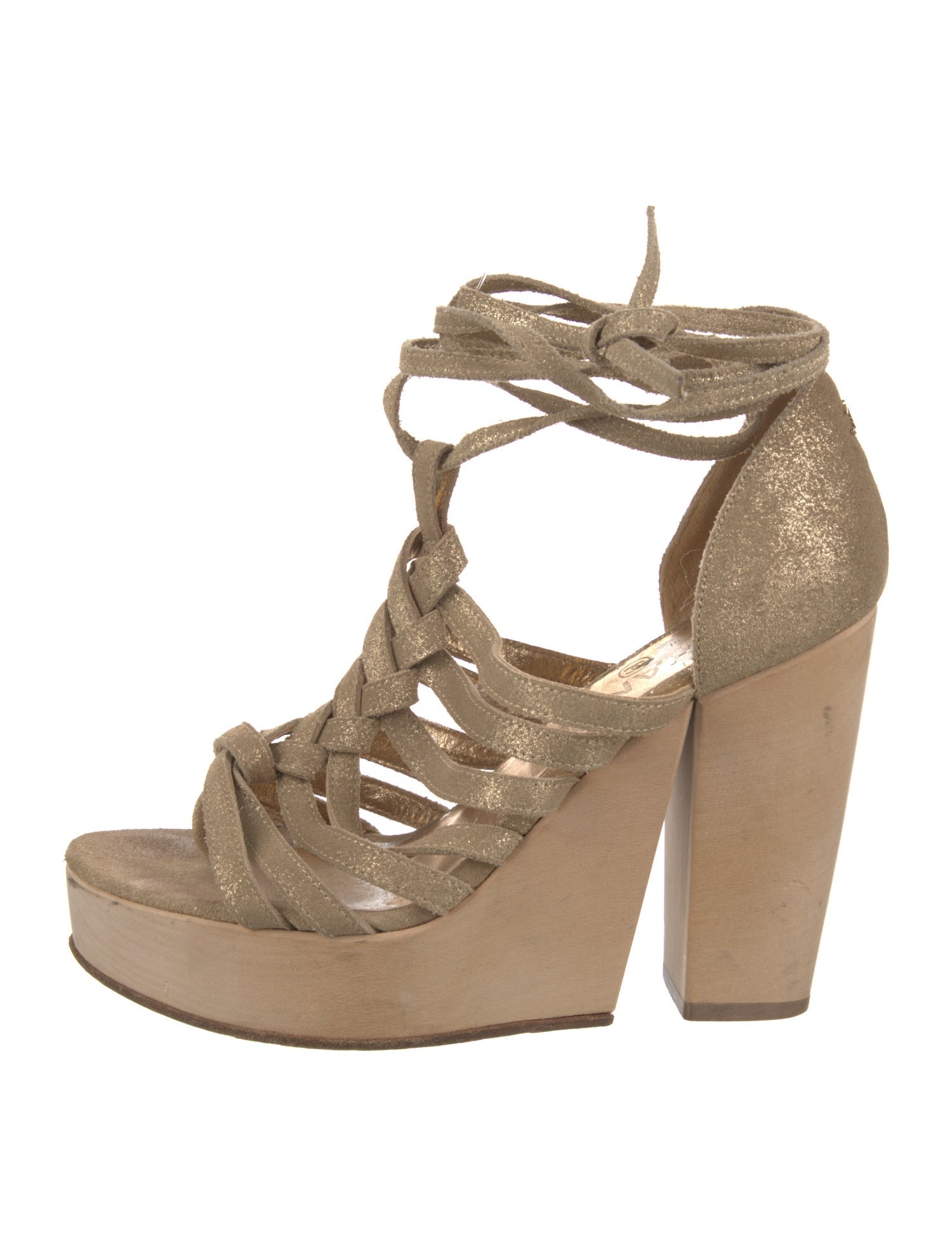 Chanel Interlocking CC Logo Leather Gladiator Sandals