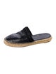 Chanel Interlocking CC Logo Leather Espadrilles