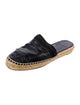 Chanel Interlocking CC Logo Leather Espadrilles