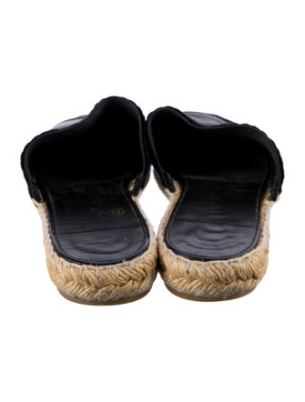 Chanel Interlocking CC Logo Leather Espadrilles