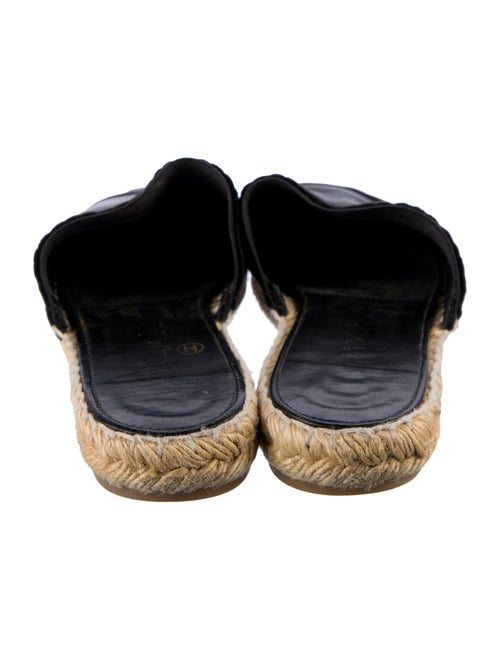 Chanel Interlocking CC Logo Leather Espadrilles