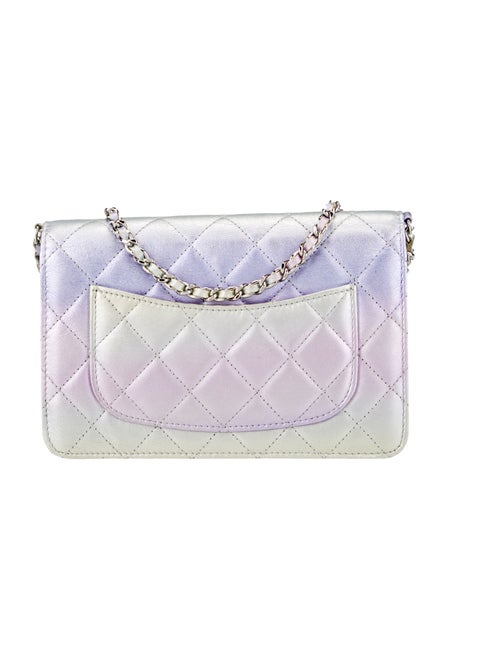 Chanel Gradient Metallic Quilted Wallet On Chain