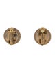 Chanel Resin & Strass Clover Clip-On Earrings