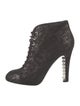 Chanel 2013 Interlocking CC Logo Lace-Up Boots