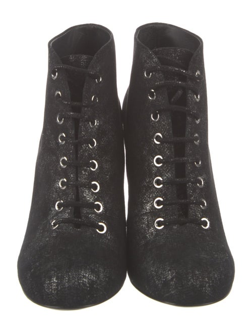 Chanel 2013 Interlocking CC Logo Lace-Up Boots