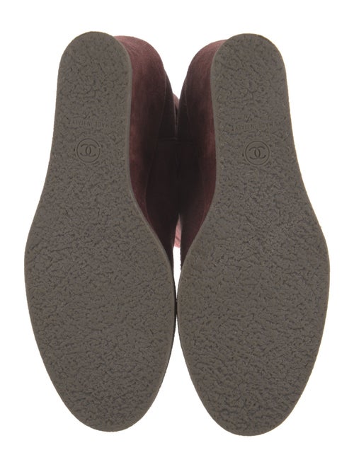 Chanel Interlocking CC Logo Suede Boots