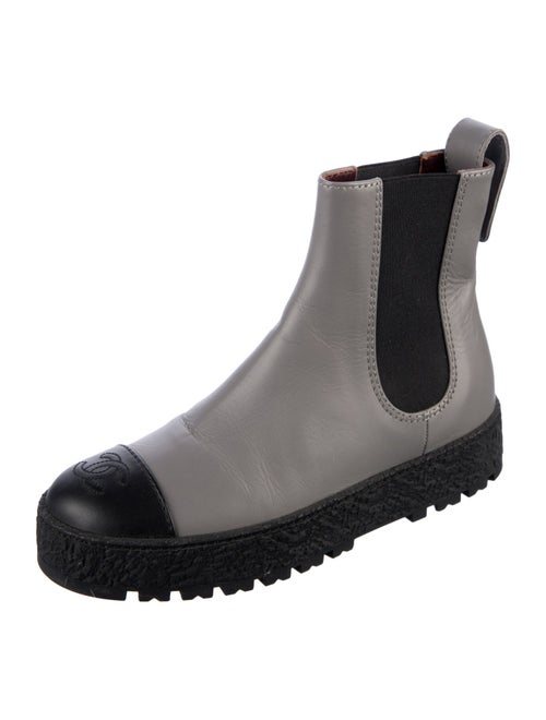 Chanel 2021 Interlocking CC Logo Chelsea Boots