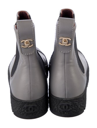 Chanel 2021 Interlocking CC Logo Chelsea Boots