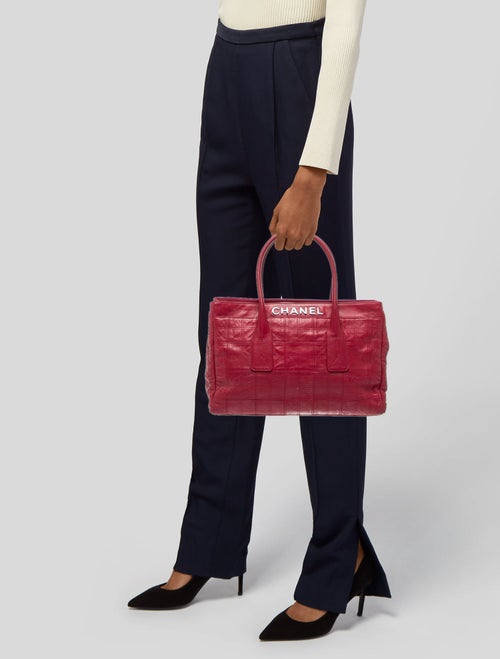 Chanel Square Quilt LAX Shopping Tote