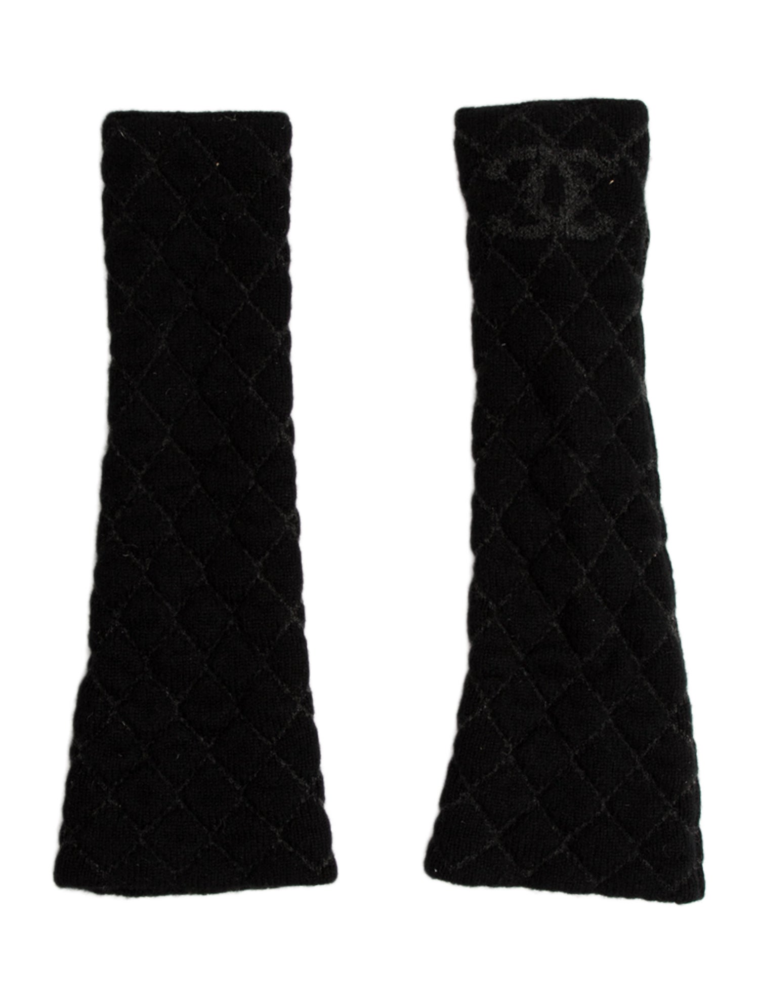 Chanel Cashmere CC Fingerless Gloves