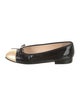 Chanel Interlocking CC Logo Patent Leather Ballet Flats