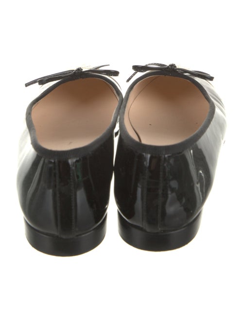 Chanel Interlocking CC Logo Patent Leather Ballet Flats