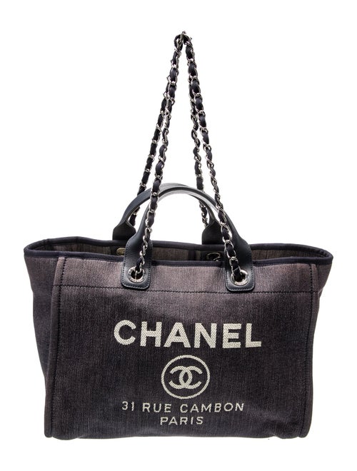 Chanel Medium Denim Deauville Shopping Tote