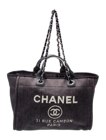 Chanel Totes Medium Denim Deauville Shopping Tote