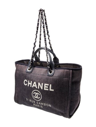 Chanel Medium Denim Deauville Shopping Tote