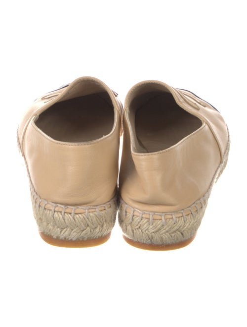 Chanel Interlocking CC Logo Leather Espadrilles