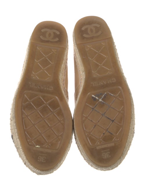 Chanel Interlocking CC Logo Leather Espadrilles