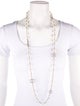 Chanel Faux Pearl & Strass CC Necklace
