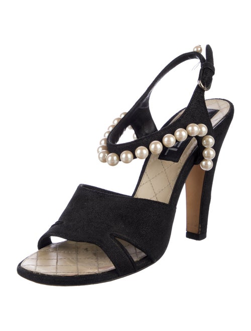 Chanel 2014 Interlocking CC Logo Slingback Sandals