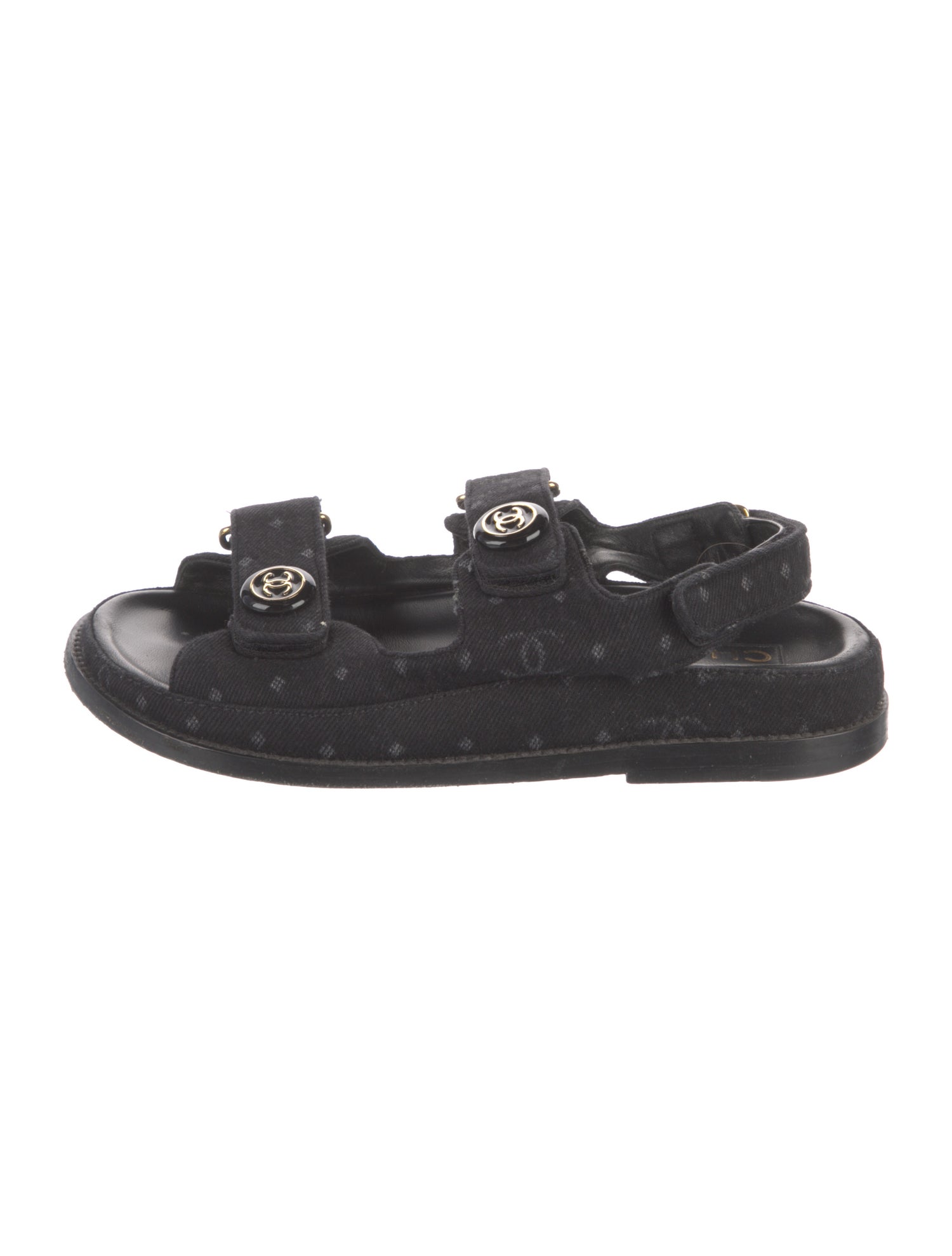 Chanel 2023 Interlocking CC Logo Slingback Sandals