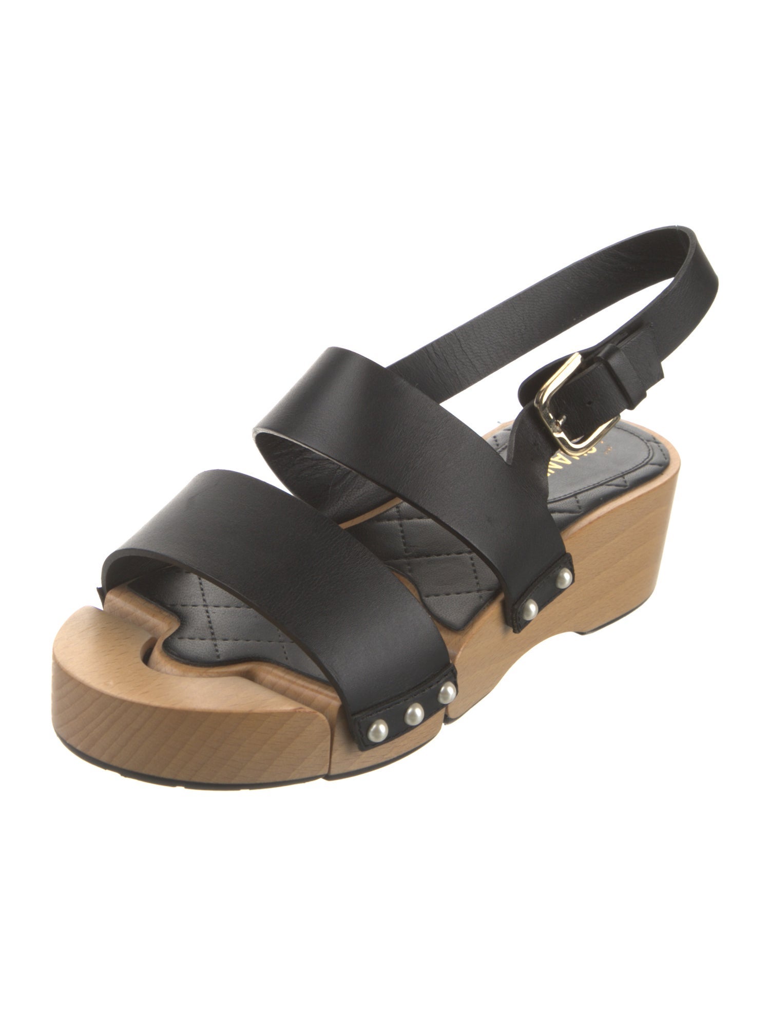 Chanel 2016 Interlocking CC Logo Slingback Sandals