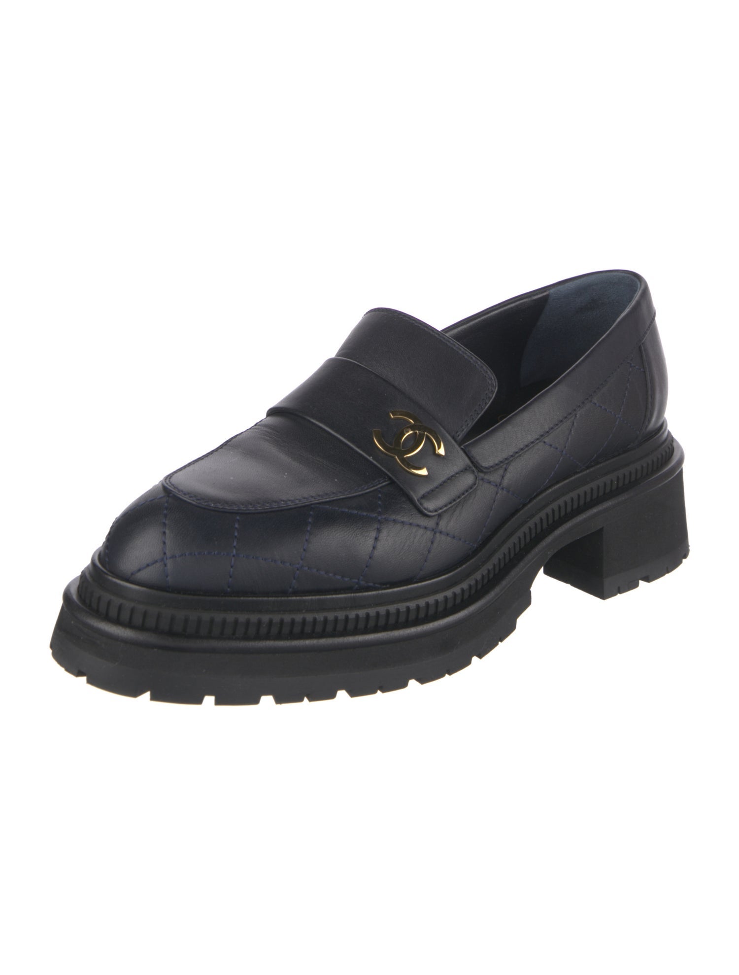 Chanel 2023 Interlocking CC Logo Loafers