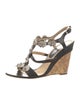 Chanel 2012 Interlocking CC Logo T-Strap Sandals