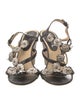 Chanel 2012 Interlocking CC Logo T-Strap Sandals