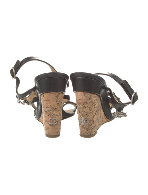 Chanel 2012 Interlocking CC Logo T-Strap Sandals