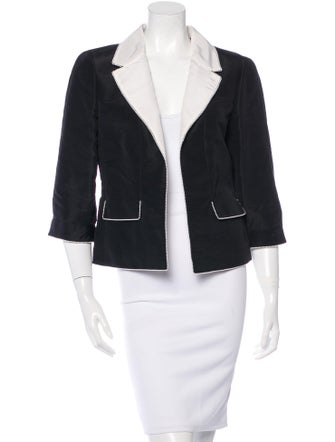 Chanel Fantasy Pearl-Trimmed Silk Blazer
