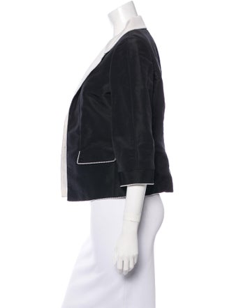 Chanel Fantasy Pearl-Trimmed Silk Blazer