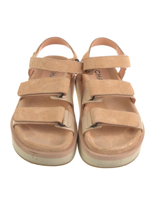 Chanel 2022 Interlocking CC Logo Slingback Sandals