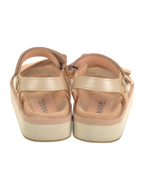 Chanel 2022 Interlocking CC Logo Slingback Sandals