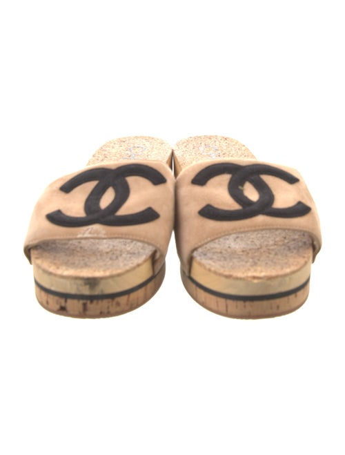 Chanel Interlocking CC Logo Suede Espadrilles
