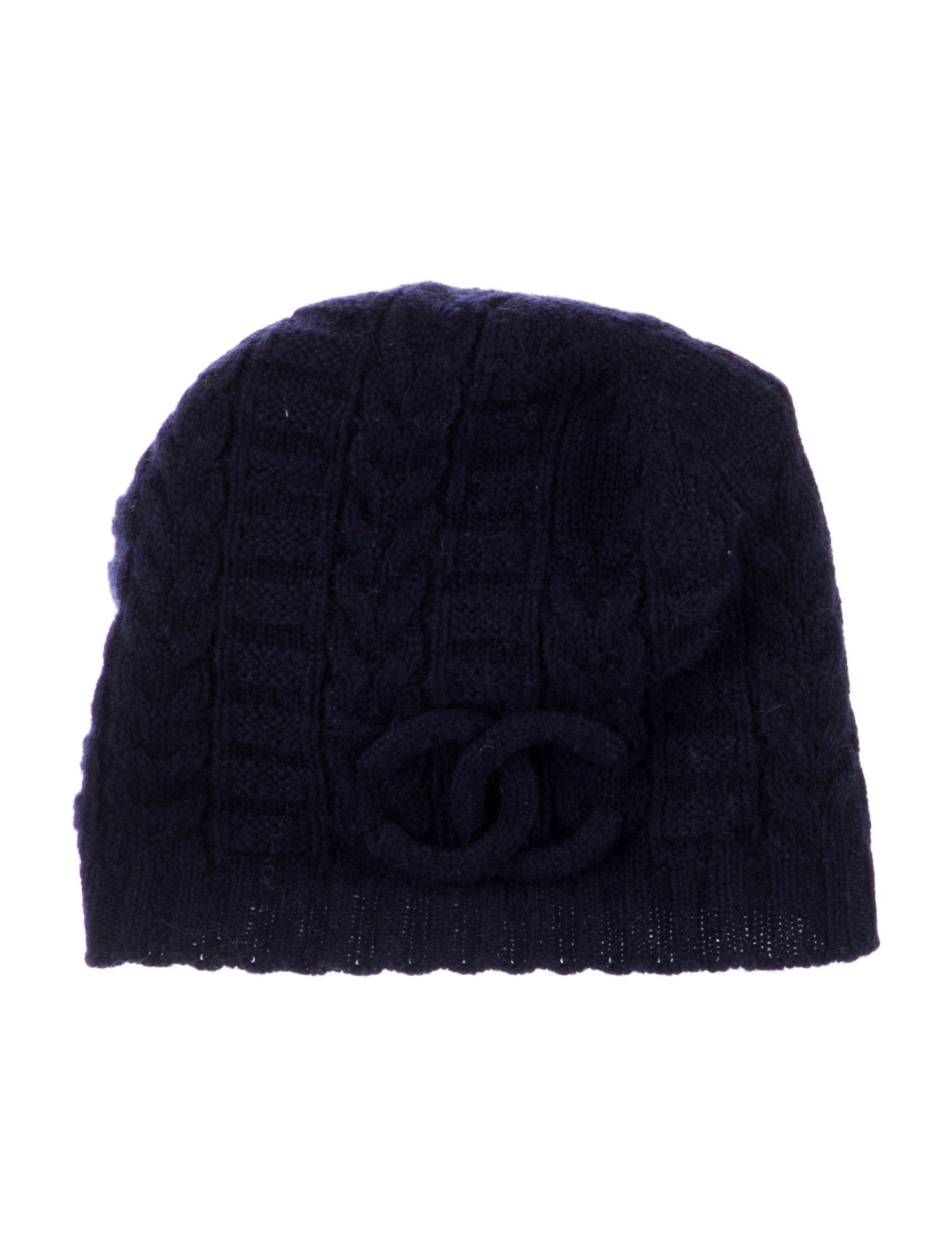 Chanel Cable Knit CC Beanie