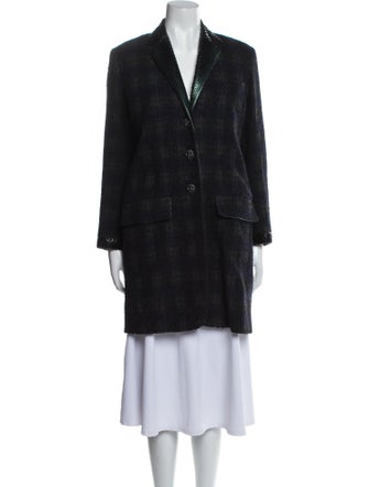 Chanel 2013 Plaid Print Faux Fur Coat