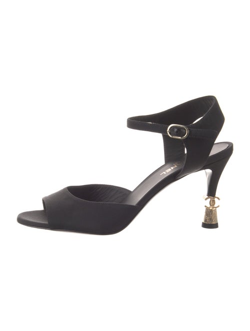 Chanel Interlocking CC Logo Canvas Sandals